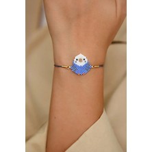 Kübüşün Atölyesi KA-011 Miyuki Bileklik - Petshop Serisi - Muhabbet Kuşu Tombul Lacivert