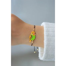 Kübüşün Atölyesi KA-011 Miyuki Bileklik - Petshop Serisi - Muhabbet Kuşu Yeşil