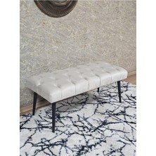 Sevinç Mobilya Siyah Boyalı Sivriltme Ayaklı 90 cm Puf Bench - Puf - Bench - Kasalı Oturak - Oturak - Yatak Ucu Puf