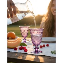 Akden Store Lüks Premium El Işçiliği Renkli Su Bardağı 280CC