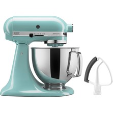 KitchenAid Mutfakaid Value Sche Artisan Serisi 5 Quart Tilt-Head Stand Mixer Dahil Flex Beater, KSM150FEAQ, Aqua Sky