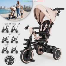 Elele Fertile 6in1 Ebeveyn Kontrollü 3 Tekerlekli Çocuk Bisikleti Çift Yönlü Kahverengi