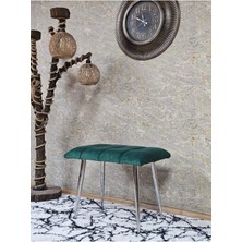 Sevinç Mobilya Krom Sivriltme Ayaklı 60 cm Puf Bench - Puf - Bench - Oturak - Mutfak Oturağı - Antre Oturağı