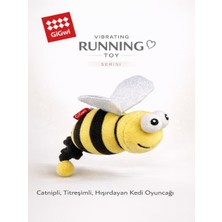 GiGwi Vibrating Running Serisi Peluş Arı - Catnipli & Titreşimli & Hışırtılı Interaktif Kedi Oyuncağı