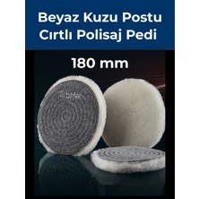 Befar Kuzu Postu (Yünü) Cırtlı Polisaj Pedi 180 mm  | Yün Polisaj Keçesi