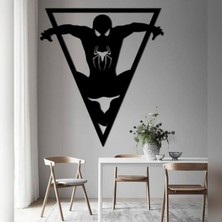 SS Cnc Sscnc Örümcek Kahraman Tasarımlı Mdf Duvar Dekoru – 40X35 cm Siyah Lazer Kesim Modern Duvar Tablosu
