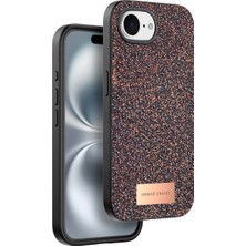 Esranın Dünyası Onegif Apple Iphone 16E Bright Simli Kapak - Derin Mor