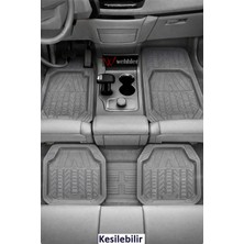 Wehhler Mitsubishi Eclipse Cross 2020 Yeni Nesil Gri Renk Havuzlu Oto Paspas Çok Yumuşak - Koku Yapmaz - Su Geçirmez - Kaymaz Taban - Kesilebilir -Nitril Kauçuk