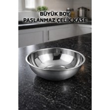 Büyük Boy Paslanmaz Çelik Köpek Mama ve Su Kabı – Dayanıklı Metal Evcil Hayvan Mama Kabı (1 Adet)