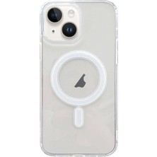 TeknoKapsül Ally Iphone 15 Magsafe Uyumlu Manyetik Şeffaf Silikon KILIF-(5775)