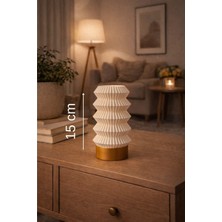 Printorium Modern Pliseli Tealight Mumluk Seti Tekli  – (15 Cm) Salon & Yatak Odası Dekoru - Ev Dekorasyon