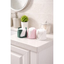 Modern 3’lü Banyo ve Makyaj Pamuğu Organizer Seti – Renkli Düzenleyici Serisi