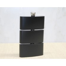 TeknoKapsül 3 Katlı Paslanmaz Çelik Matara Siyah 15X10 cm - Taşınabilir Sıvı Matarası