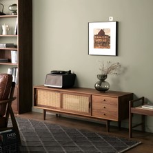 Wooden Decoration Rustica Masif Ahşap Hazeran Kapaklı Tv Ünitesi