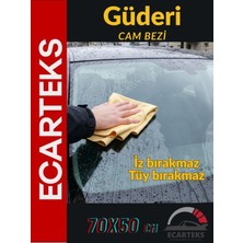 Ecarteks Premium Oto Güderi Bezi - 50X70 cm Araç Kurulama ve Cam Temizlik Bezi - Tüy Bırakmaz