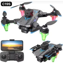 TeknoKapsül C19S Katlanabilir Akıllı Drone - Wifi Kameralı Hd Görüntü Aktarımlı Drone Seti