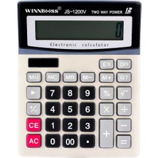 TeknoKapsül Uravas Store® 12 Haneli Geniş LCD Ekran, Pilli Büyük Düğmeli Hesap Makinesi