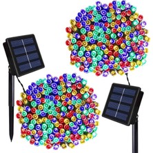 TeknoKapsül Solar Güneş Enerjili Dış Bahçe 8 Modlu 10 Metre 120 LED Dekoratif Aydınlatma