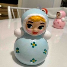 Mavi  Kartopu Kız Biblo 10CM ,  Çocuk, Genç Odası Biblo Dekoratif Aksesuar