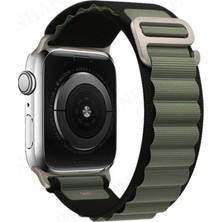 Hayat Store Apple Watch 42MM Mountain Kordon (Saat Değildir) - Siyah-Yeşil