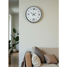 TeknoKapsül 36 cm Krem Dekoratif Duvar Saati