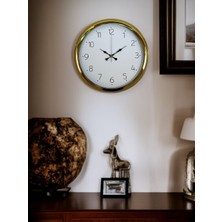 TeknoKapsül Elegance Gold 40 cm Metal Dekoratif Tasarım Duvar Saati