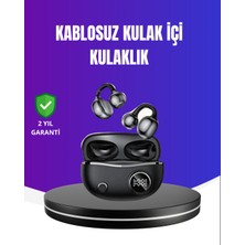 TeknoKapsül Ergonomik Klipsli Kablosuz Kulaklık – 30 Saat Pil ve Dokunmatik Özelliği