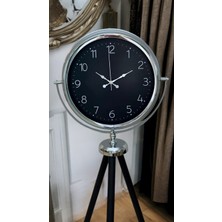 TeknoKapsül Krom Zarif Tripod Ayaklı Saat