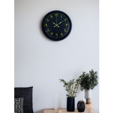 TeknoKapsül 36 cm Siyah Arapça Rakamlı Duvar Saati