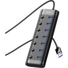 TeknoKapsül Hoco HB40 7xusb 2.0 Anahtarlı USB Hızlı Şarj ve Veri OKUYUCU-(5775)