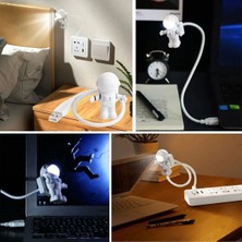 TeknoKapsül Uravas Store® USB Astronot Gece Lambası, Masa Lambası, Kitap Okuma Lambası Işığı