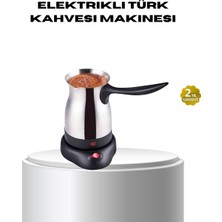 TeknoKapsül Paslanmaz Çelik Elektrikli Cezve 800W 6 Fincan Kapasiteli