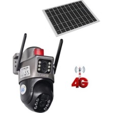 TeknoKapsül 3+3 Mp Si̇m Kartli Solar Kablosuz Güvenli̇k Kamerasi BS-2084