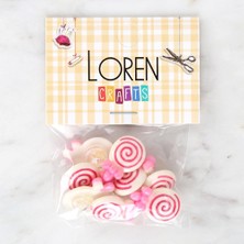 TeknoKapsül Crafts Pembe 8'li Düğme - 3028