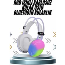 TeknoKapsül Kablosuz Bluetooth Kulaklık Rgb Işıklı Kulak Üstü 5.3 Bluetooth Bağlantılı