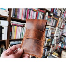 Mahfuz Tamamen El Emeği Hakiki Deri Minimalist Cüzdan Kartlık ( 11X6.5CM) NLU379