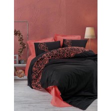 Flamex Cotton Box Brode Ranforce Çift Kişilik Nevresim Takımı Rosen Mercan