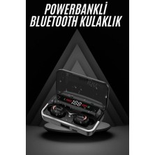 TeknoKapsül Bluetooth Kulaklık Dijital Şarj Göstergeli Powerbankli Bass Özellikli Kablosuz Kulakiçi 5.1 Mikrofo