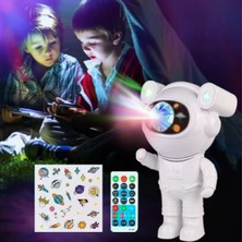 TeknoKapsül Uravas Store® Stickerlı ,kumandalı Astronot Model Gece Lambası