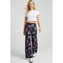 Cotenconcept Rahat Kalıp Yüksek Bel Bol Paça Viskon Karışım Kadın Pantolon