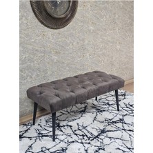 Sevinç Mobilya Siyah Boyalı Sivriltme Ayaklı 90 cm Puf Bench - Puf - Bench - Kasalı Oturak - Oturak - Yatak Ucu Puf