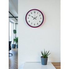 TeknoKapsül 36 cm Pembe Dekoratif Duvar Saati