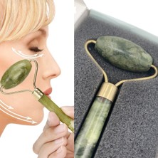 TeknoKapsül Uravas Store® Özel Süngerli Kutusunda Kırılmaz Çift Taraflı 2li Cilt Yüz Masaj Aleti Jade Roller Ye