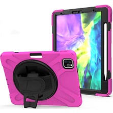 TeknoKapsül Ipad Air 4. Nesil 10.9 Kılıf Shockproof 3 Katmanlı Standlı Zırh Kılıf Kalem YERLI-(5775)