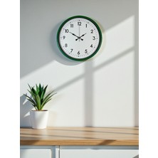 TeknoKapsül 36 cm Yeşil Dekoratif Duvar Saati