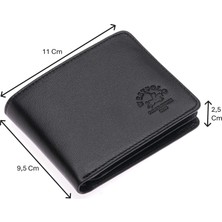 Westpolo Hakiki Deri Kağıt Para ve Bol Kart Bölmeli Erkek Cüzdanı - Siyah