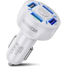 TeknoKapsül Usli̇on Qc3.0 4- Port Çıkışlı Çoklu USB Araç Şarjı Şarj ALETI-(5775)