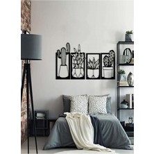 TeknoKapsül Kaktüs Çerçeve Serisi – Ahşap Duvar Dekoru (4’lü Set)