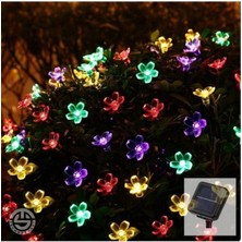 TeknoKapsül Solar 30 Ledli Çiçekli Rgb Bahçe Aydınlatma Dekorasyon Güneş Enerjili