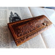 Mahfuz Crazy Gerçek Deri Tamamen El Emeği Özel Kalemleriniz Için Kalemlik Kalemkutu (8*18CM )  NLU383